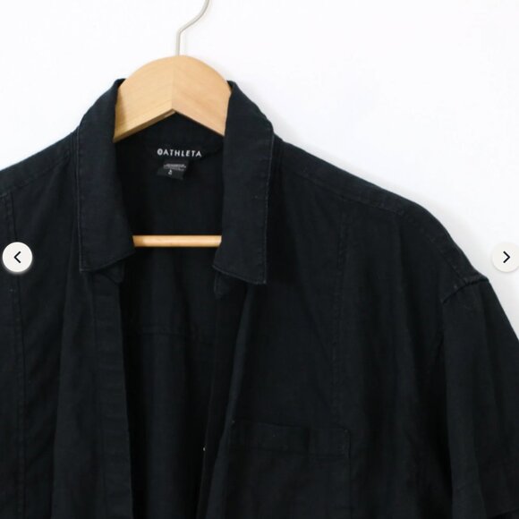 *Athleta Black Playa Linen Tie Top - Picture 7 of 10